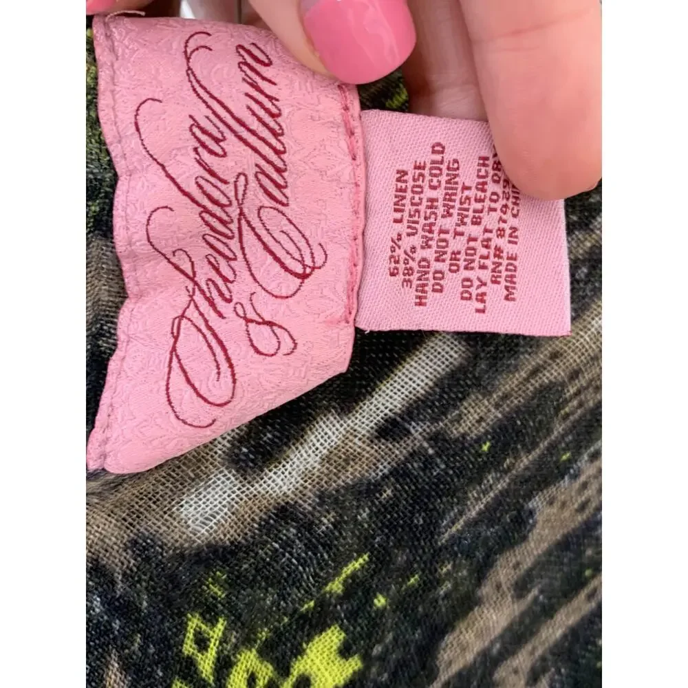 Theodora & Callum Kimono Kaftan Cover Up Tunic Boho Resort Linen Women’s O/S - Picture 3 of 4